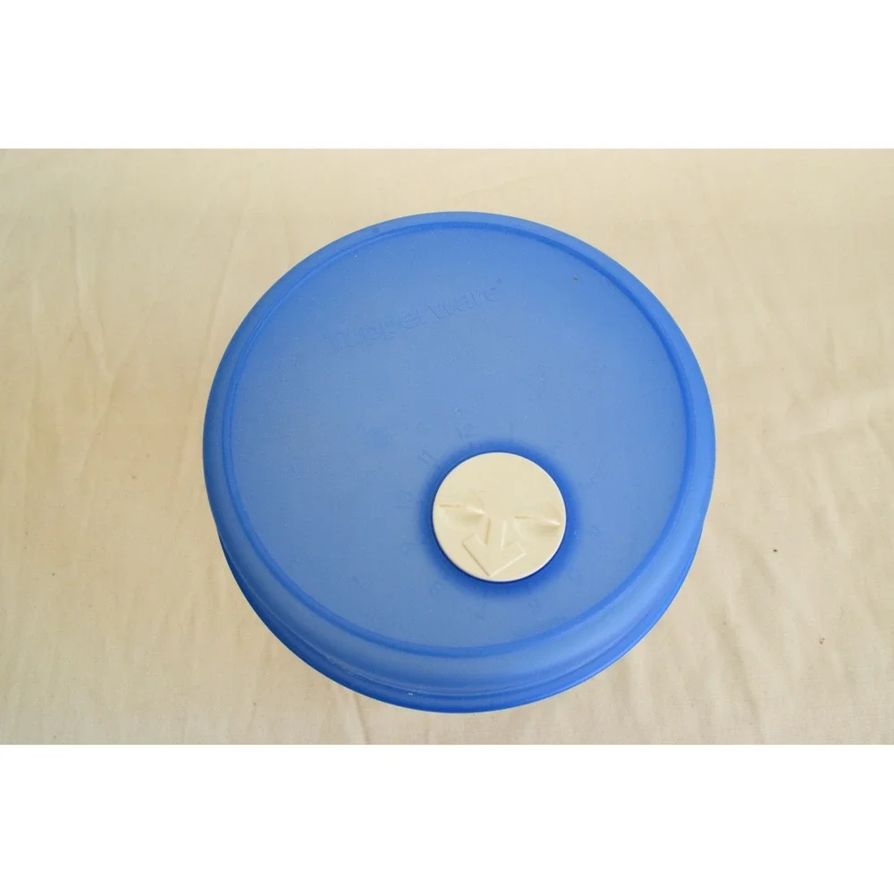 Tupperware Ice Cream Keeper FreezeSmart Round Date Dial Storage Blue